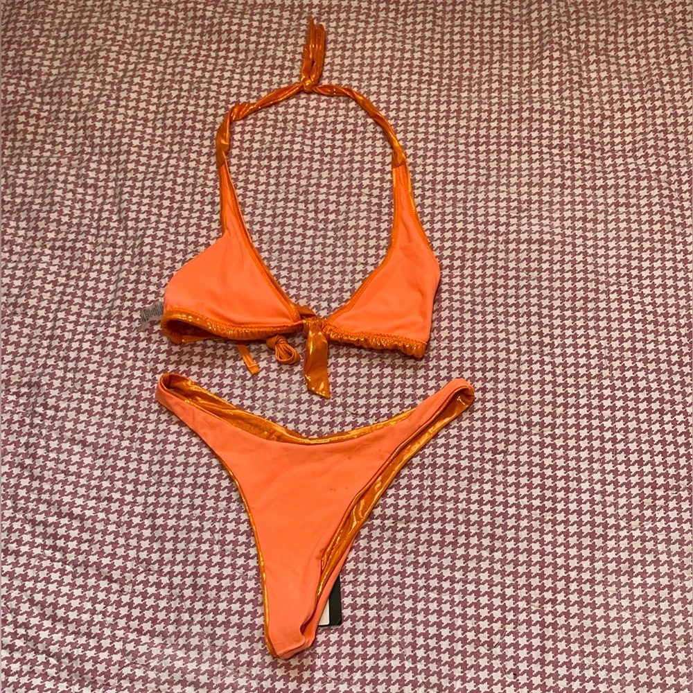 Mermaid erma Swimwear Orange Bikini Set - Picture 4 of 8